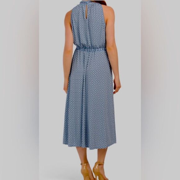 Max Studio Sleeveless Maxi Dress Size: Large Color: Blue/Black - Picture 2 of 13